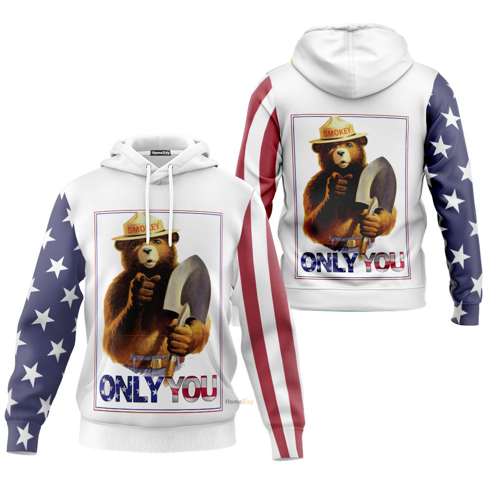 Smokey Bear Custom Hoodie Qt307136 - Image 3