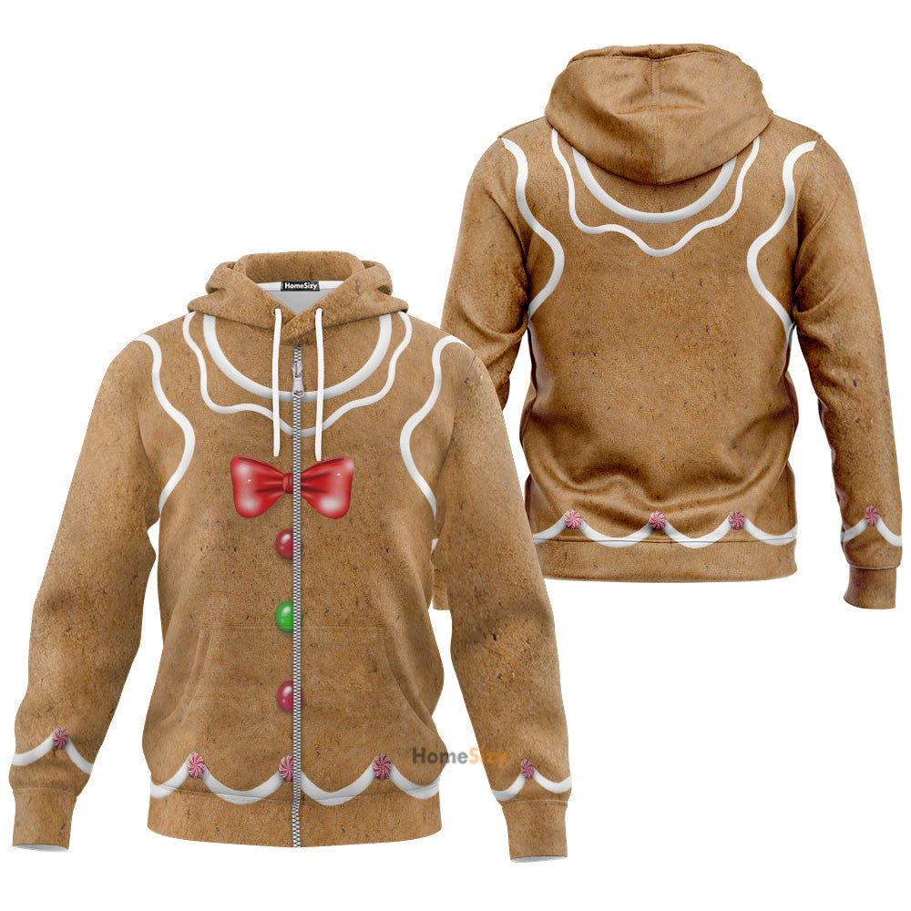 Gingerbread Christmas - Cosplay Costume 3D Hoodie Qt204218 - Image 2
