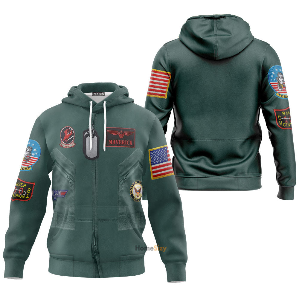 Maverick Custom Cosplay Costume Tshirt Sweatshirt Hoodie Qt209237Hg - Image 3