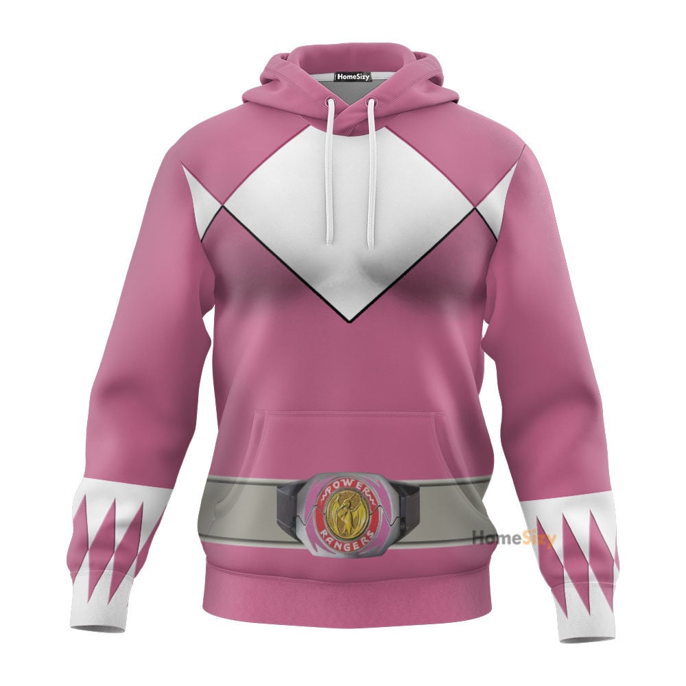 Pink Mighty Morphin Pink Power Rangers V6 - Cosplay Costume 3D Hoodie Qt303027