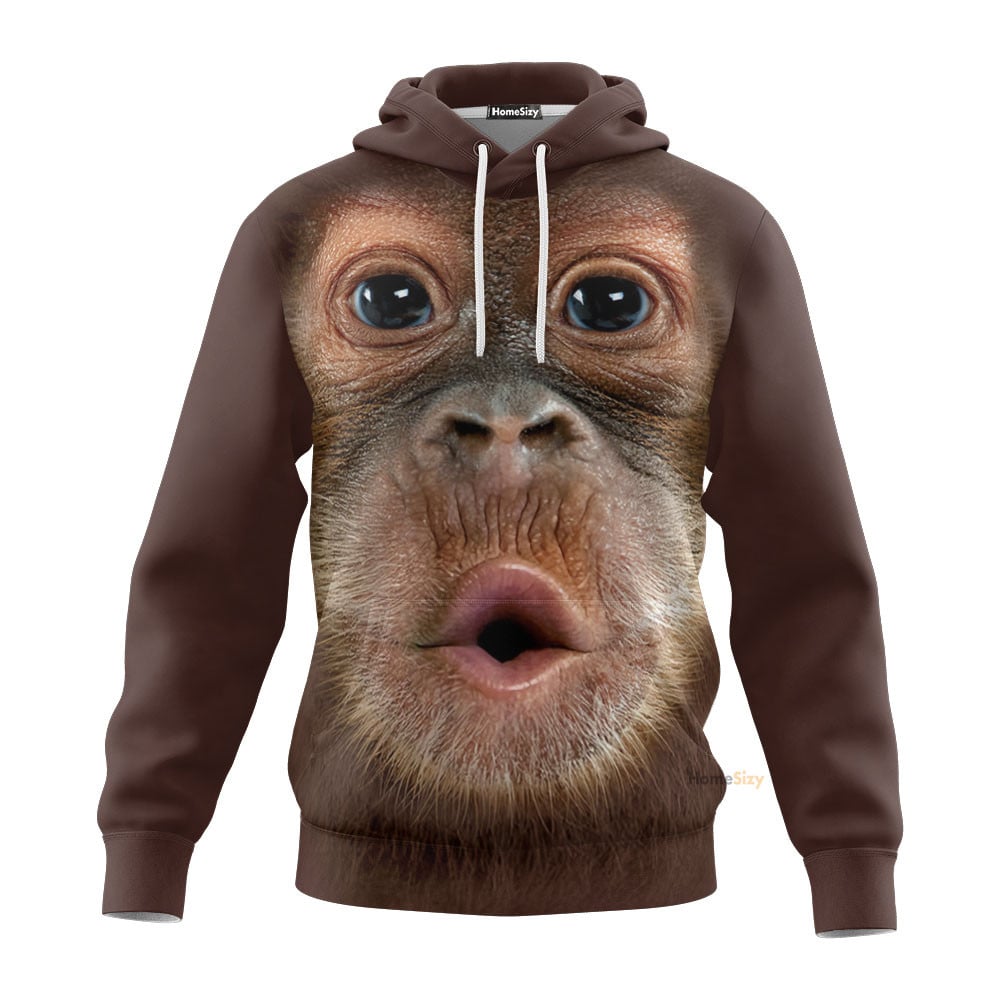 Monkey Brown - 3D Hoodie Tshirt Sweatshirt Qt312012