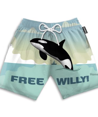 Free Willy Movie Funny Cosplay Costume - Beach Shorts