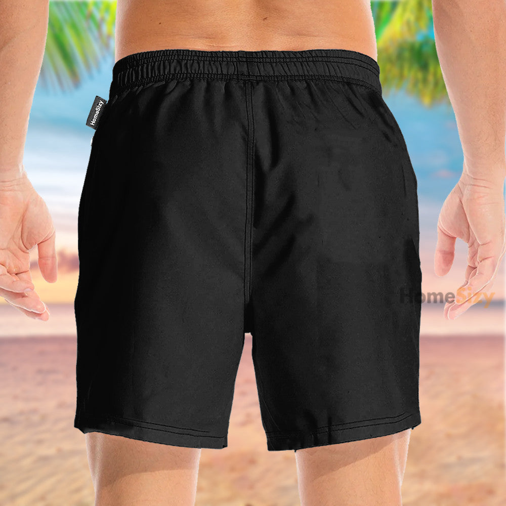 Kobe Bryant B&W Cosplay Costume - Beach Shorts - Image 3