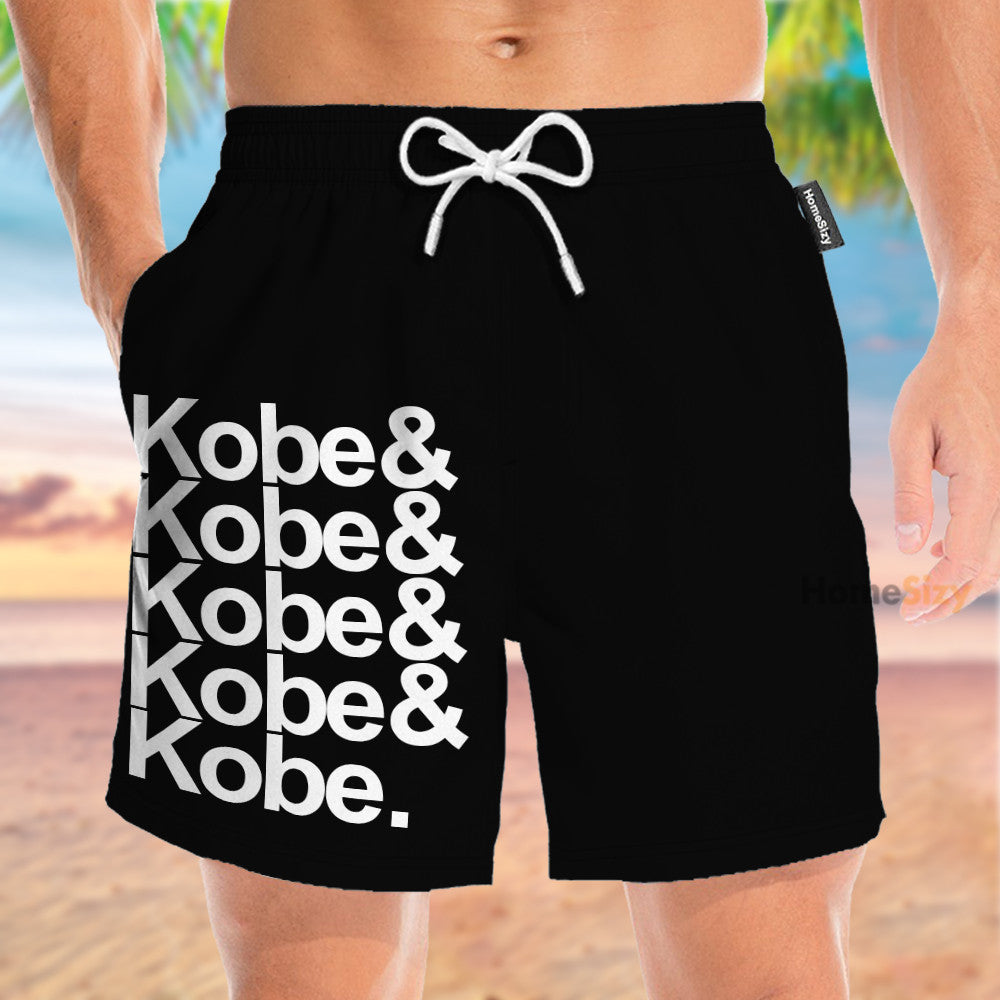 Kobe Bryant B&W Cosplay Costume - Beach Shorts - Image 2