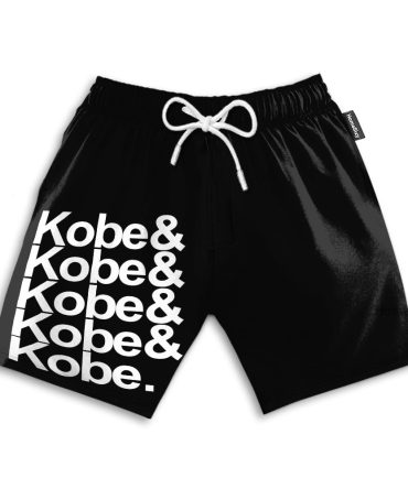 Kobe Bryant B&W Cosplay Costume - Beach Shorts