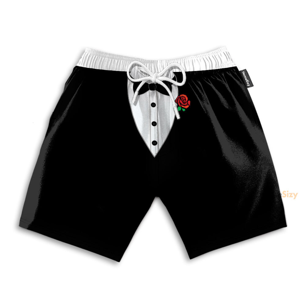 Tuxedo Funny Cosplay Costume - Beach Shorts