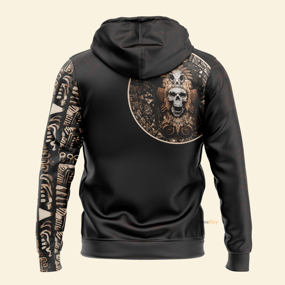 Mexican Aztec Warrior All Over Hoodie 3D Qb07032002S - Image 2