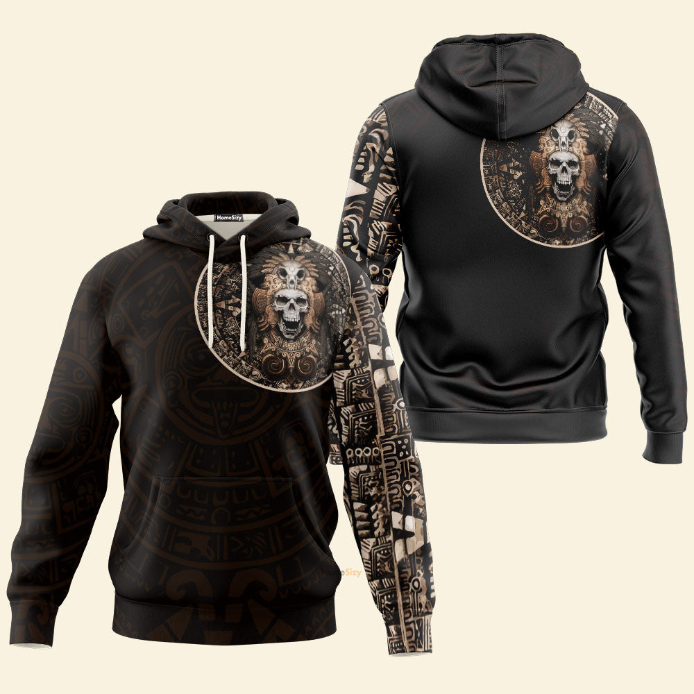 Mexican Aztec Warrior All Over Hoodie 3D Qb07032002S - Image 3