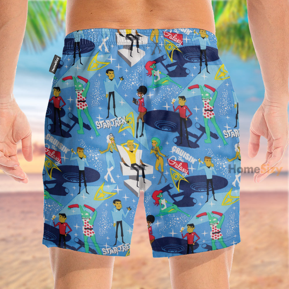 Retro Satr Funny Cosplay Costume - Beach Shorts - Image 3
