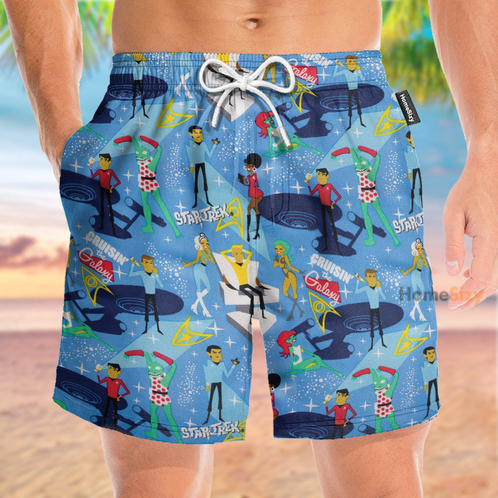 Retro Satr Funny Cosplay Costume - Beach Shorts - Image 2