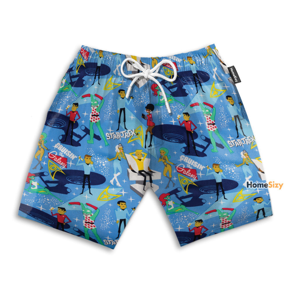 Retro Satr Funny Cosplay Costume - Beach Shorts