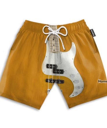 Brown Fender Precision Bass Funny Cosplay Costume - Beach Shorts