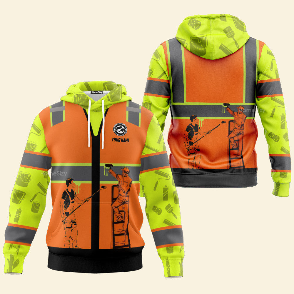 Personalized Custom Name Painter Safety Ver 2 3D - Hoodie Qt4093001 - Image 2