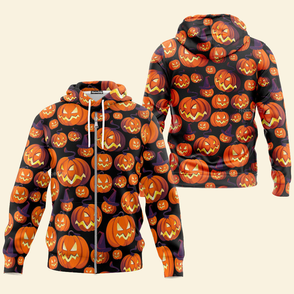 Pumpkin Halloween Cosplay Costume - Hoodie Qt208366 - Image 3