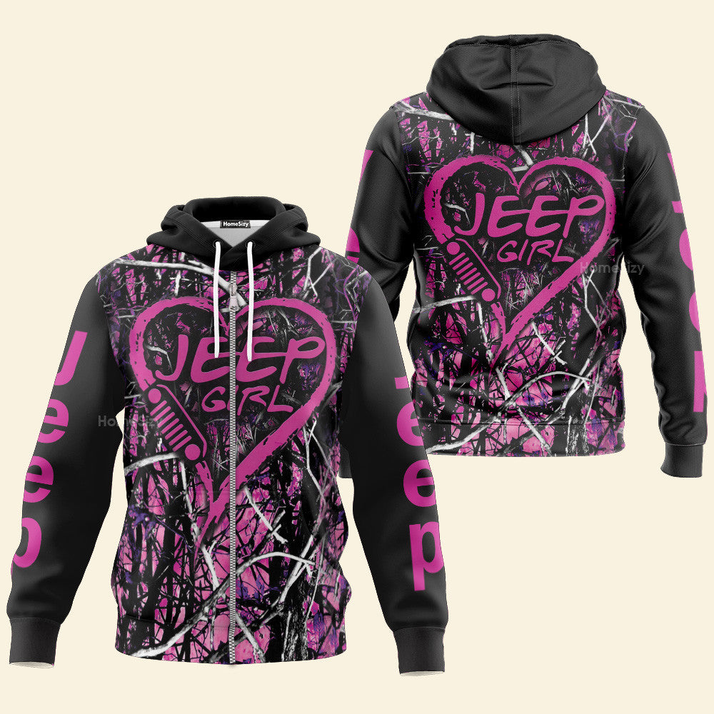 Jeep Girl Pink Cosplay Costume - Hoodie Qt208097 - Image 2