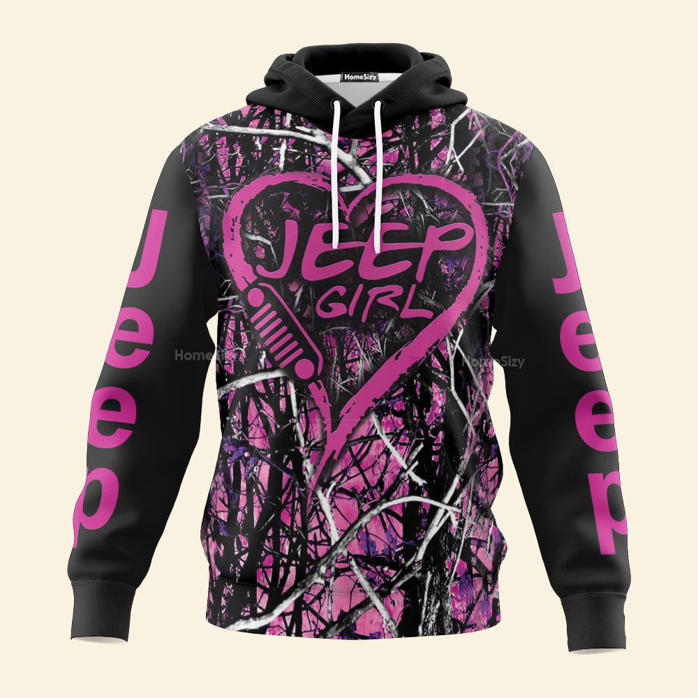 Jeep Girl Pink Cosplay Costume - Hoodie Qt208097