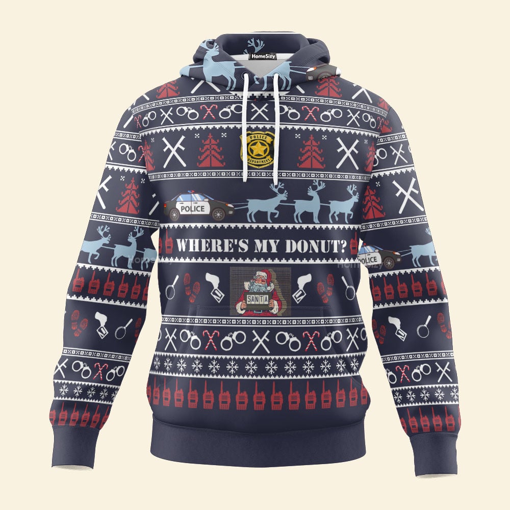 Ugly Christmas Police Tshirt Hoodie Zip Hoodie Sweatshirt Qt4111505
