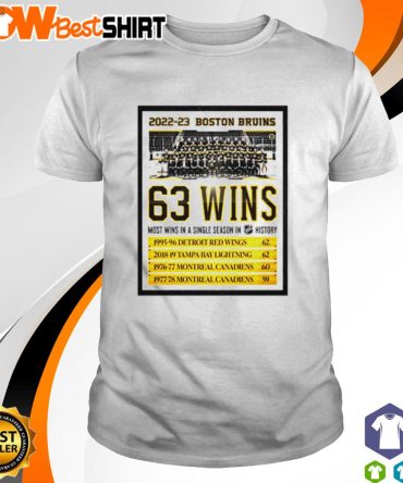 2022 2023 Boston Bruins 63 Wins A New Single-Season Standard Shirt
