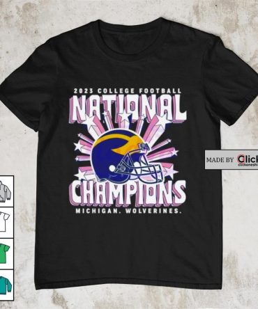 2023 College Football National Champions Michigan Wolverines Helmet Shirt