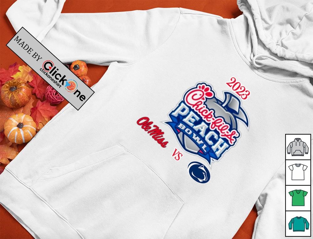 2023 Chick Fil A Peach Bowl Ole Miss Rebels Vs Penn State Lions Shirt - Image 2