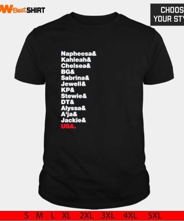 2024 Usa All Stars Wnbpa Napheesa Kahleah Chelsea Bg Sabrina Shirt