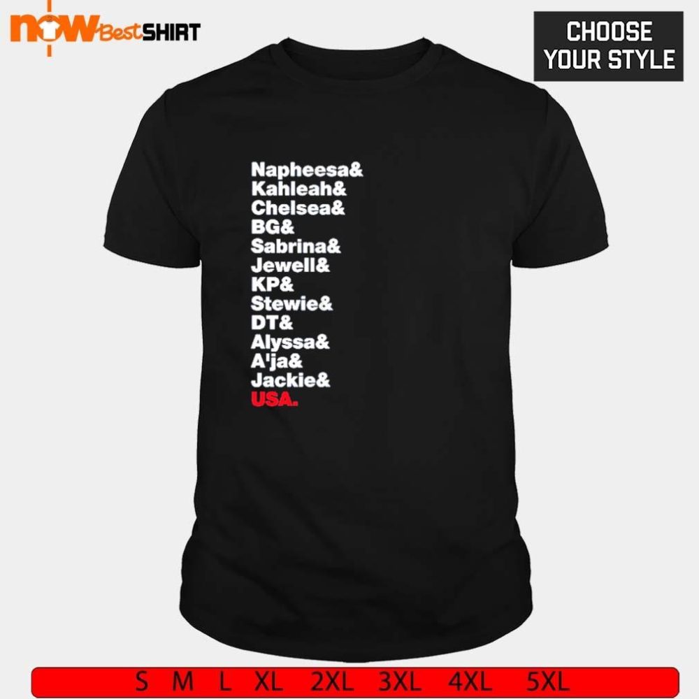 2024 Usa All Stars Wnbpa Napheesa Kahleah Chelsea Bg Sabrina Shirt
