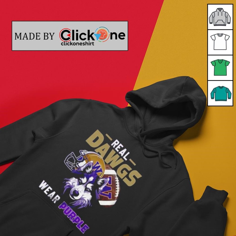2024 Washington Huskies Real Dawgs Wear Purple Wolf Shirt - Image 2