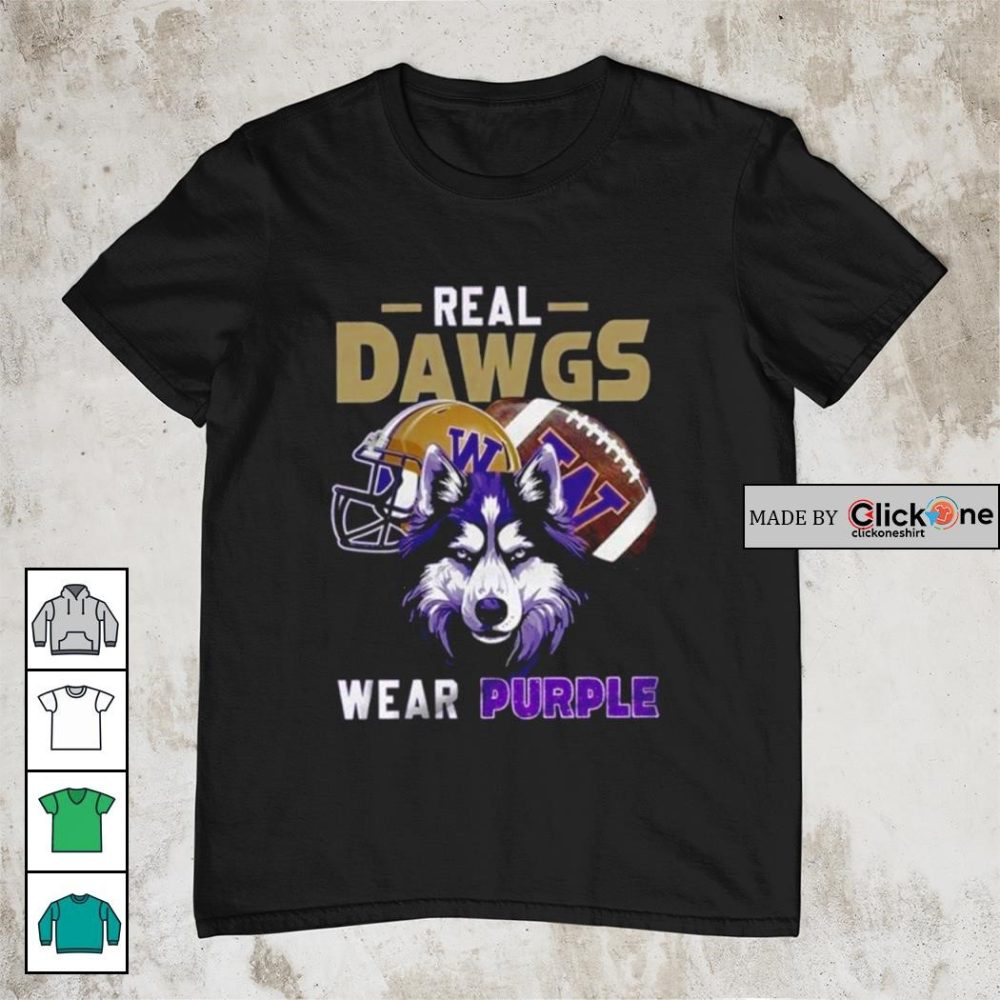 2024 Washington Huskies Real Dawgs Wear Purple Wolf Shirt
