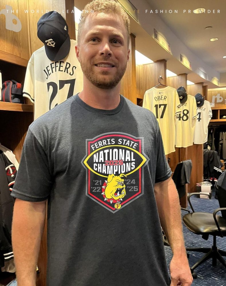 2025 Ferris State Ncaa Division Ii Champions Natinal Mascot 2 Sided Shirt