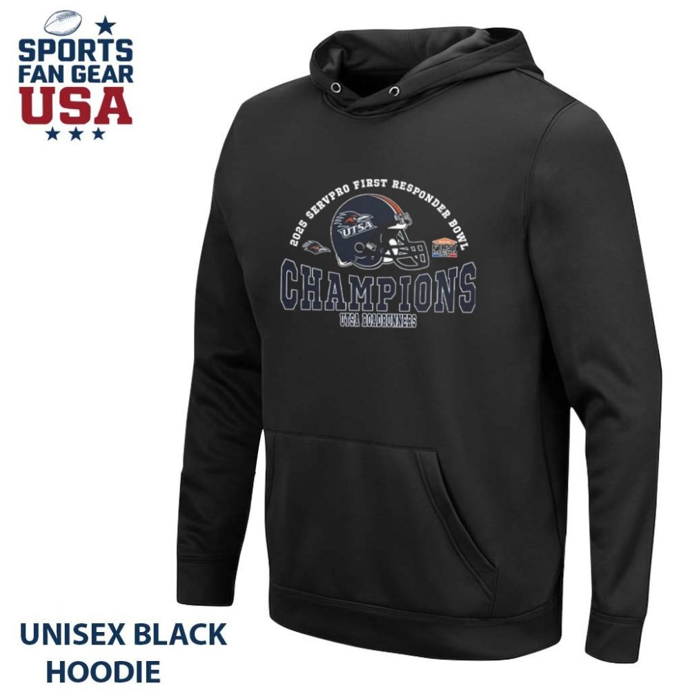 2025 First Responder Bowl December Champions Utsa Roadrunners Football Champions 2025 Servpro First Responder Bowl Helmet Shirt - Image 2