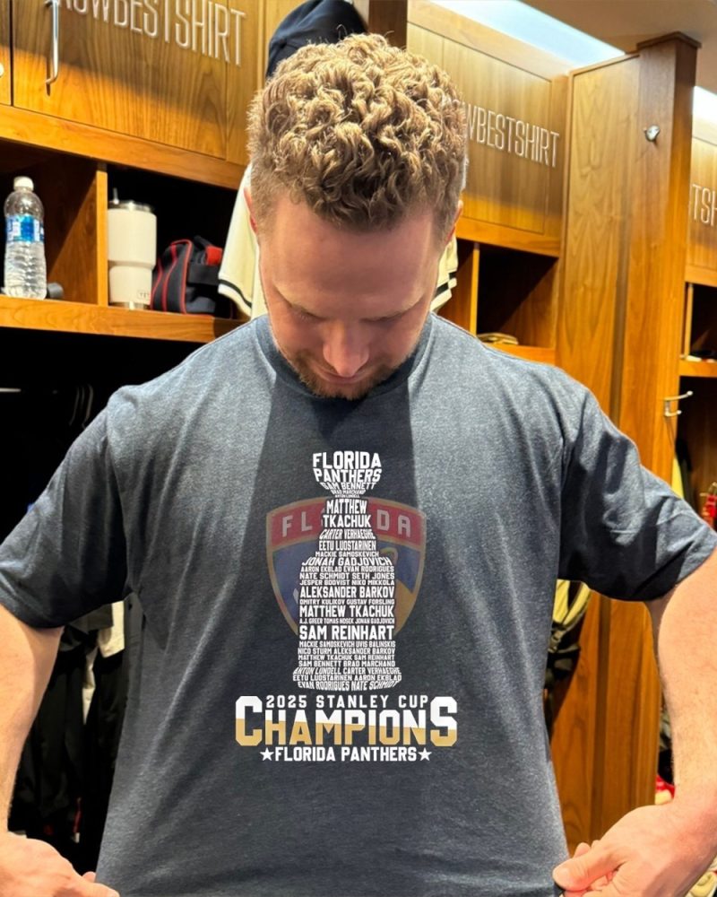2025 Florida Panthers Stanley Cup Champions Players Names Trophy Shirt