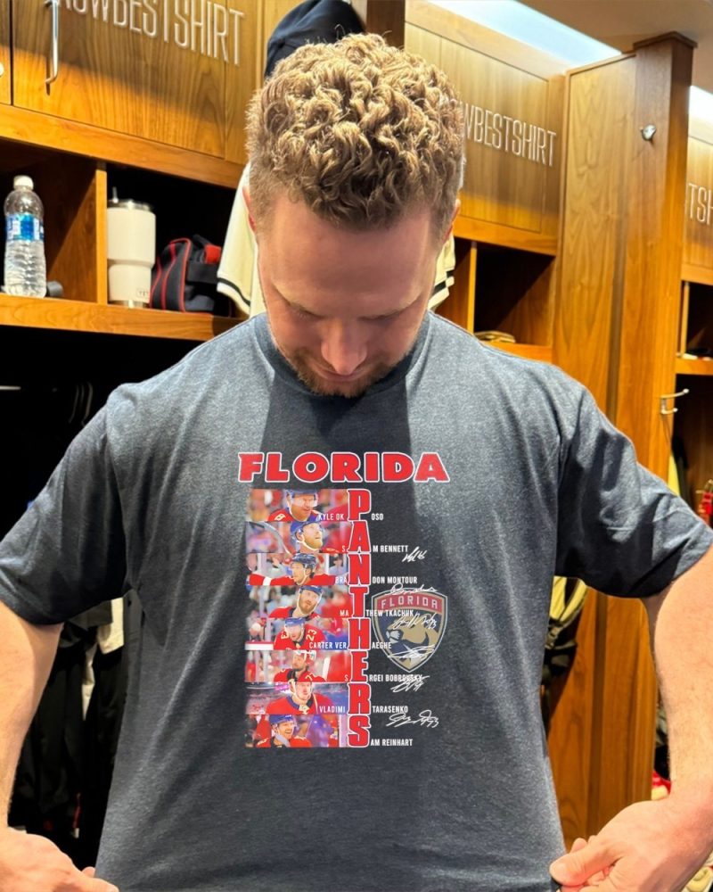 2025 Florida Panthers Players Names Signatures Shirt