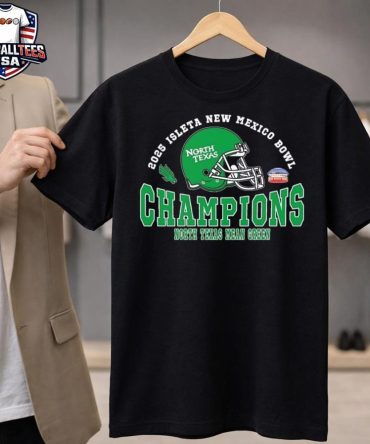 2025 New Mexico Bowl Champions North Texas Mean Green Football The Champions 2025 Isleta New Mexico Bowl Helmet Unisex Shirt