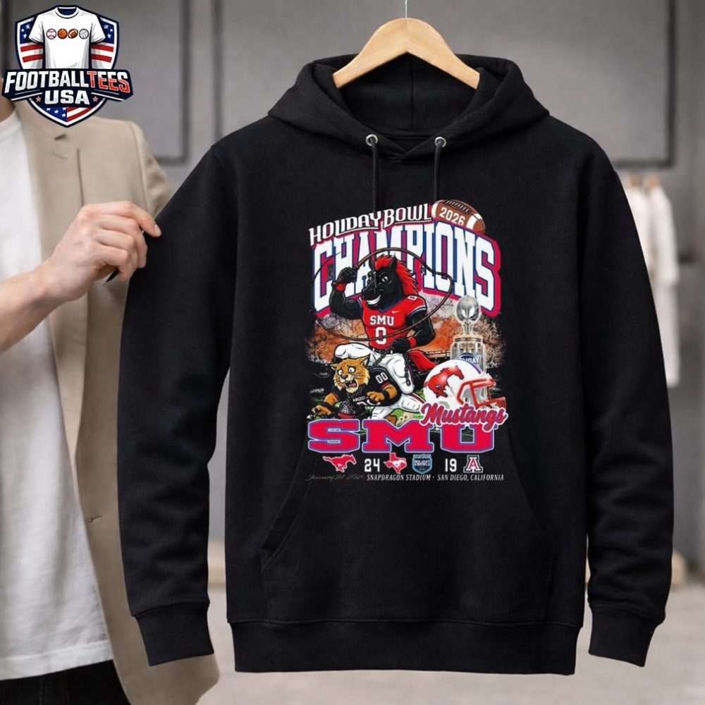 2026 Holiday Bowl Champions Smu Mustangs 24-19 Score Mascot Vintage Unisex Shirt - Image 3