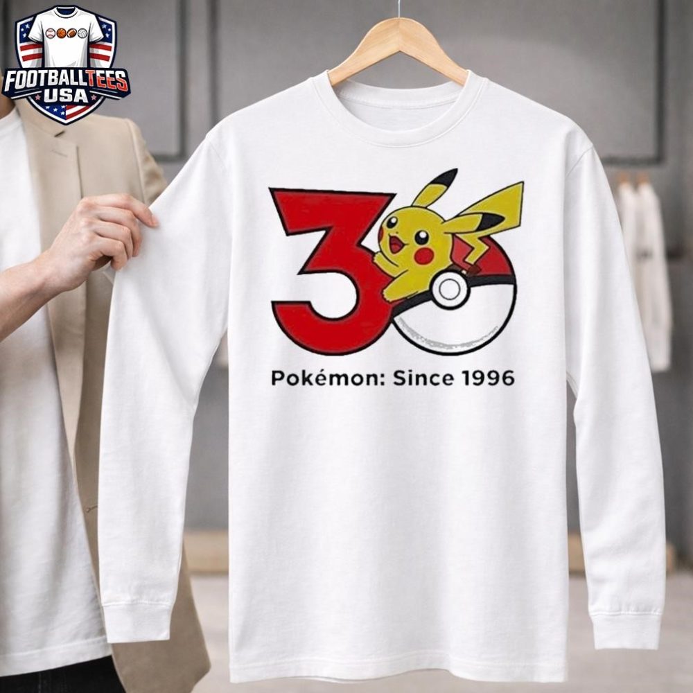 30Th Anniversary Of Pokemon Since 1996 Shirt - Image 3