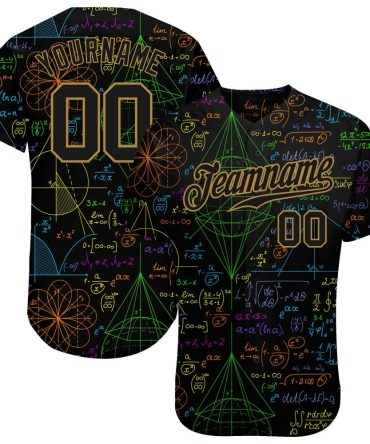 Custom 3D Pattern Design Math Authentic Baseball Jersey