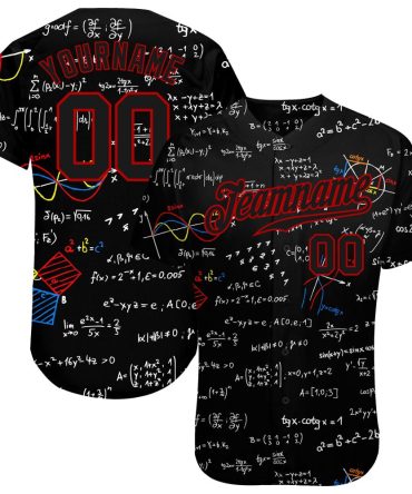 Custom 3D Pattern Design Math Authentic Baseball Jersey