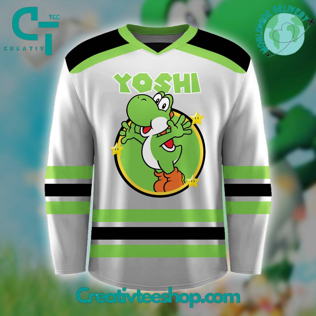Super Mario Yoshi Hockey Jersey