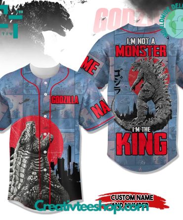 Godzilla "I'M Not Monster I'M A King" Baseball Jersey