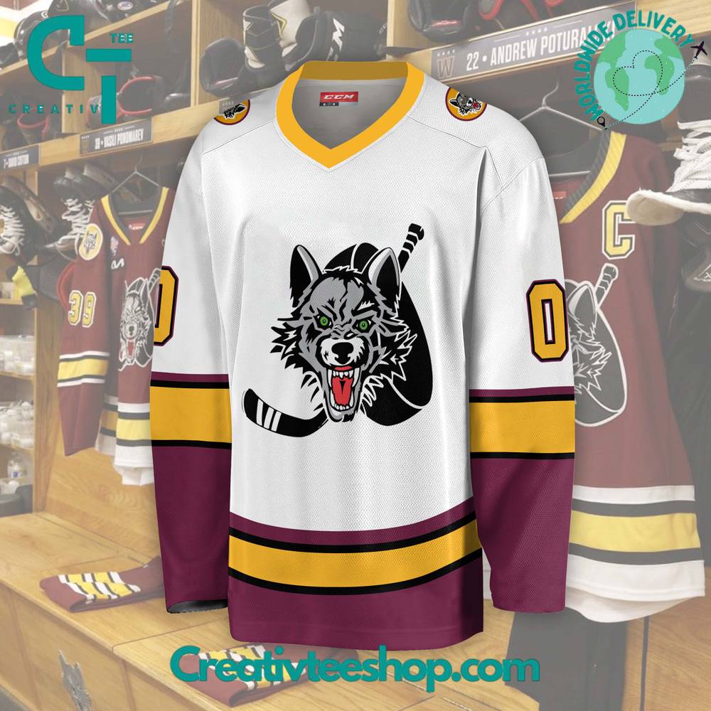 Ahl Chicago Wolves 2024 White Hockey Jersey - Image 2