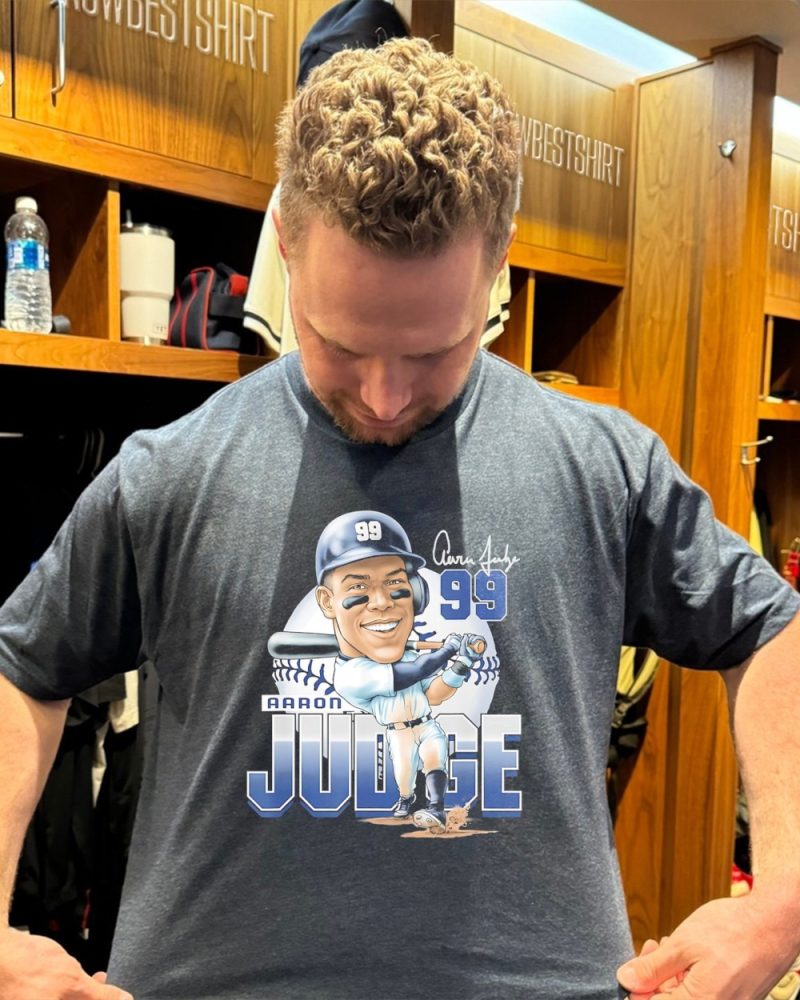 Aaron Judge 99 New York Baseball Slugger Swing Autographed Shirt