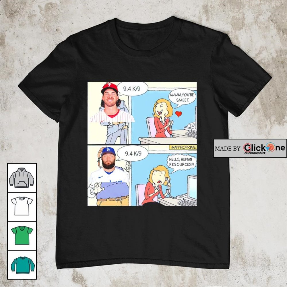 Aaron Nola Vs Lance Lynn Hello Human Resources Comic Meme Shirt