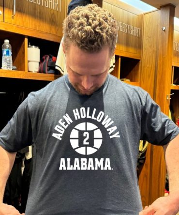 Aden Holloway 2 Alabama Crimson Tide Basketball Name Number Ball Shirt