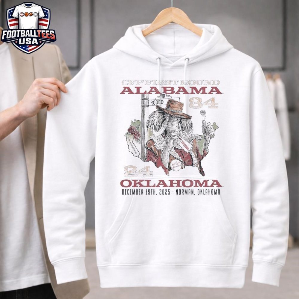 Alabama 34 24 Oklahoma Cfp First Round December 18Th 2025 Norman Oklahoma Unisex Shirt - Image 2