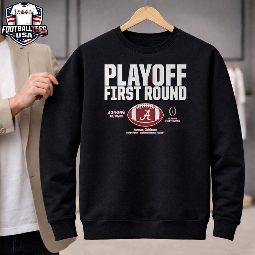 Alabama Crimson Tide 2025 Cfp First Round Winner T-Shirt - Image 2