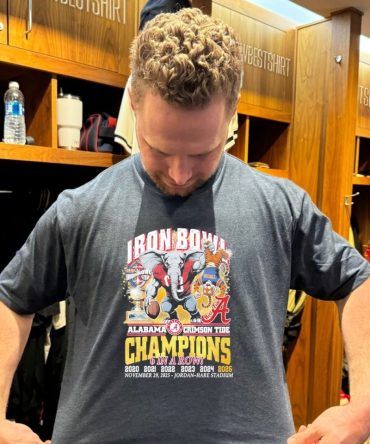 Alabama Crimson Tide 2025 Iron Bowl Champions 6 In A Row Mascot Shirt
