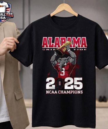 Alabama Crimson Tide 2025 Ncaa Champions Mascot Trophy Unisex Shirt