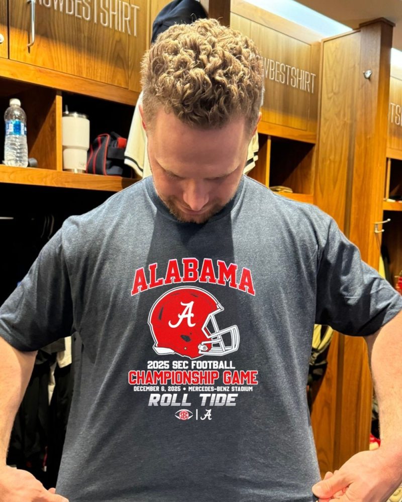Alabama Crimson Tide 2025 Sec Football Championship Roll Tide Helmets Shirt