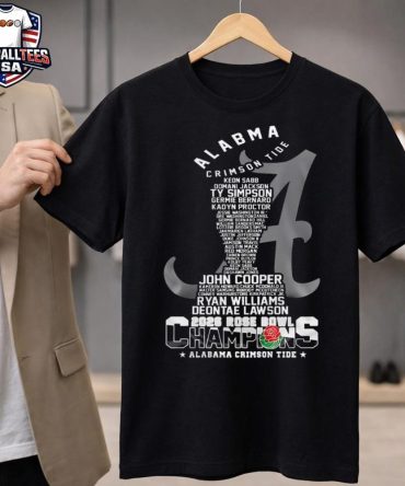 Alabama Crimson Tide 2026 Rose Bowl Game Champions Name Players Trophy Unisex Shirt