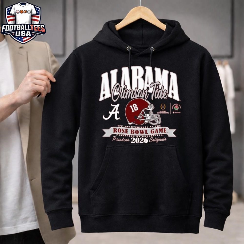 Alabama Crimson Tide College Football Playoff 2026 Rose Bowl T-Shirt - Image 3